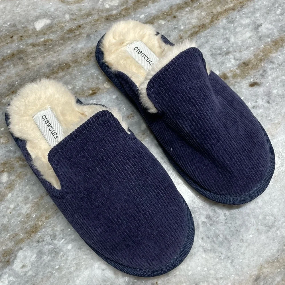 J.Crew (Crewcuts) Kids' sherpa-lined scuff slippers